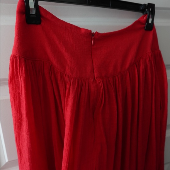 Elegant Red Maxi Skirt - Picture 2 of 4